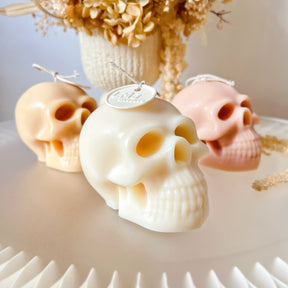 Large Skull Scented Soy Candle, Halloween Décor - LMJ Candles