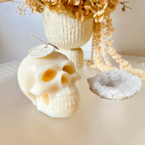 Large Skull Scented Soy Candle, Halloween Décor - LMJ Candles