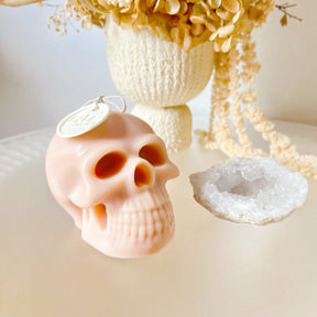 Large Skull Scented Soy Candle, Halloween Décor - LMJ Candles