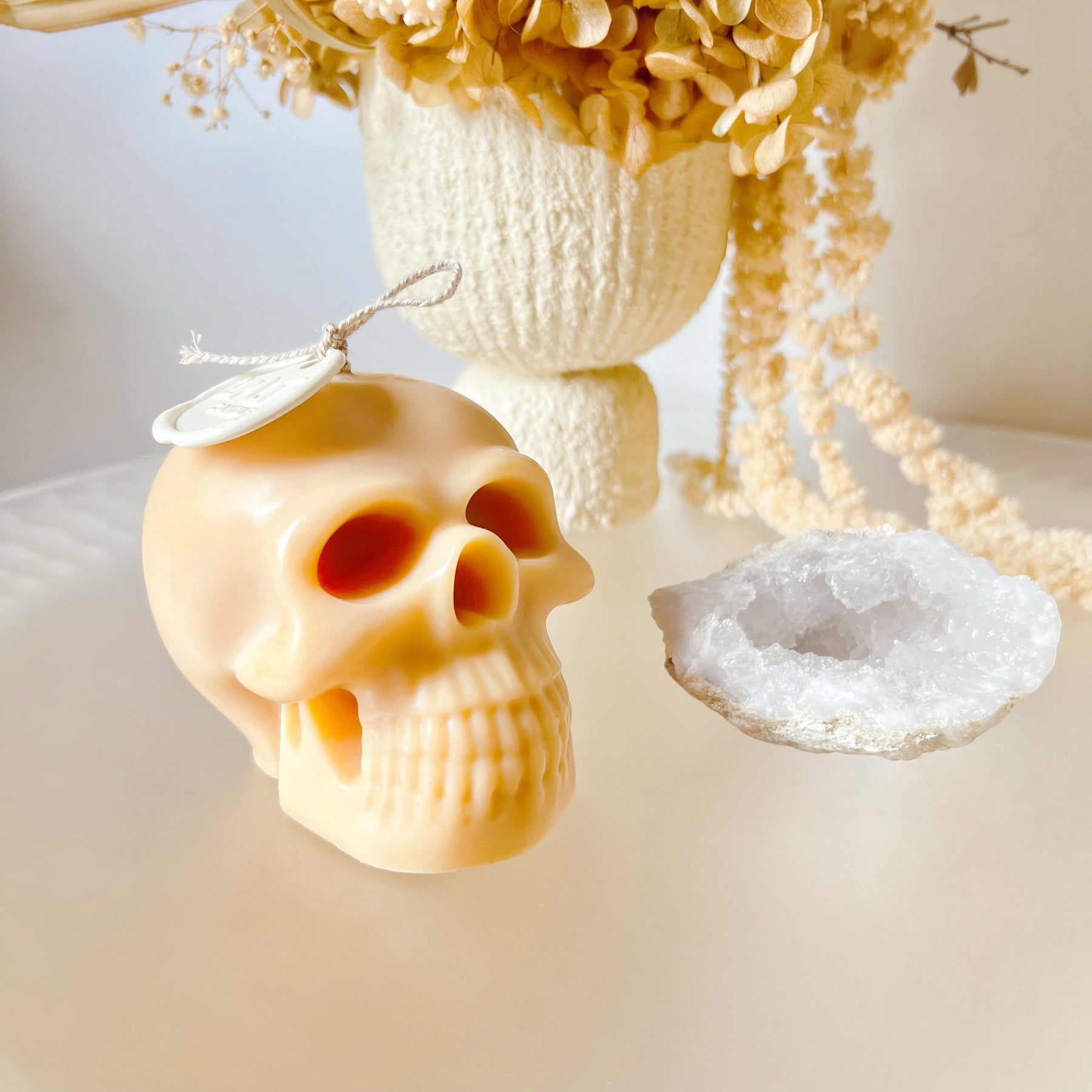 Large Skull Scented Soy Candle, Halloween Décor - LMJ Candles