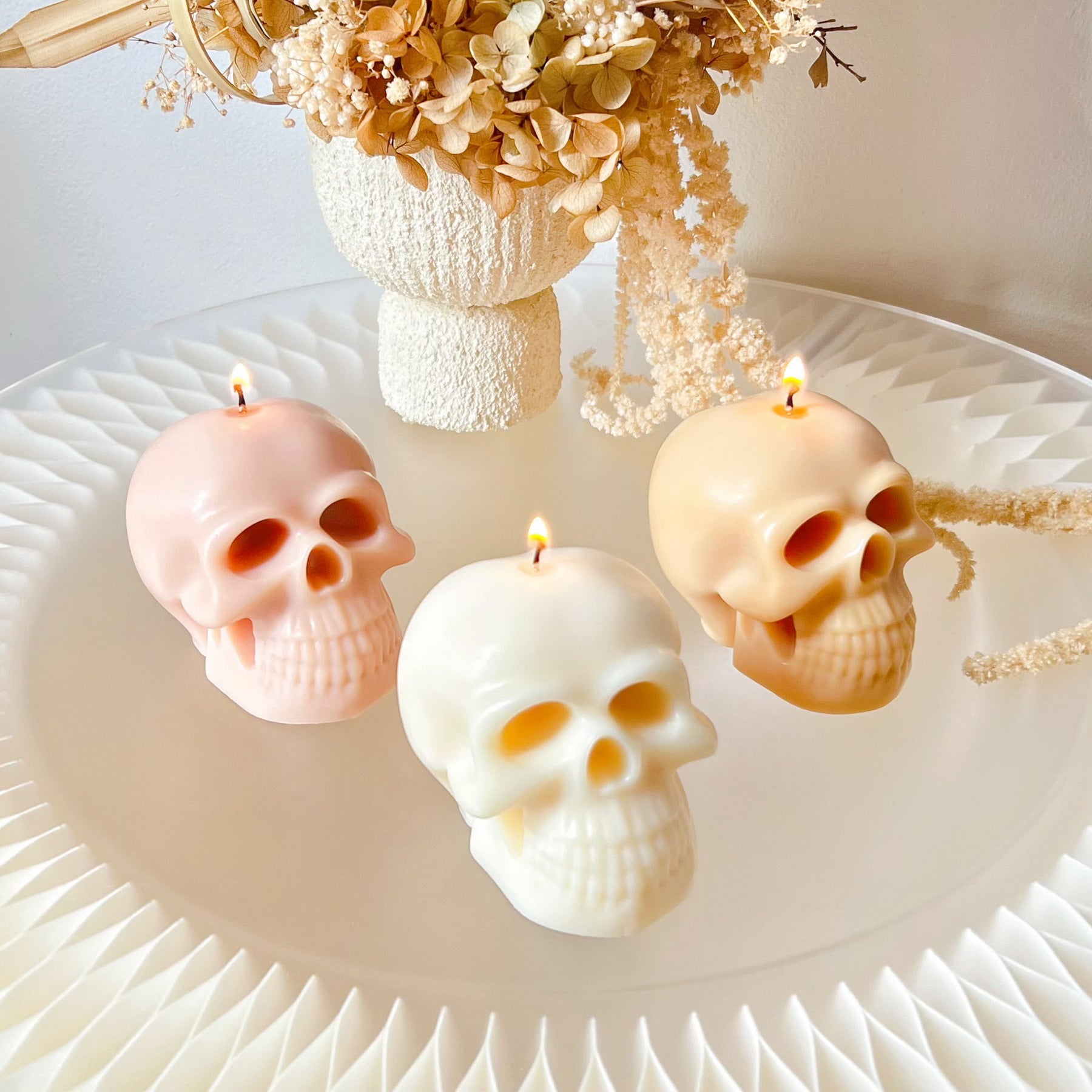 Large Skull Scented Soy Candle, Halloween Décor - LMJ Candles