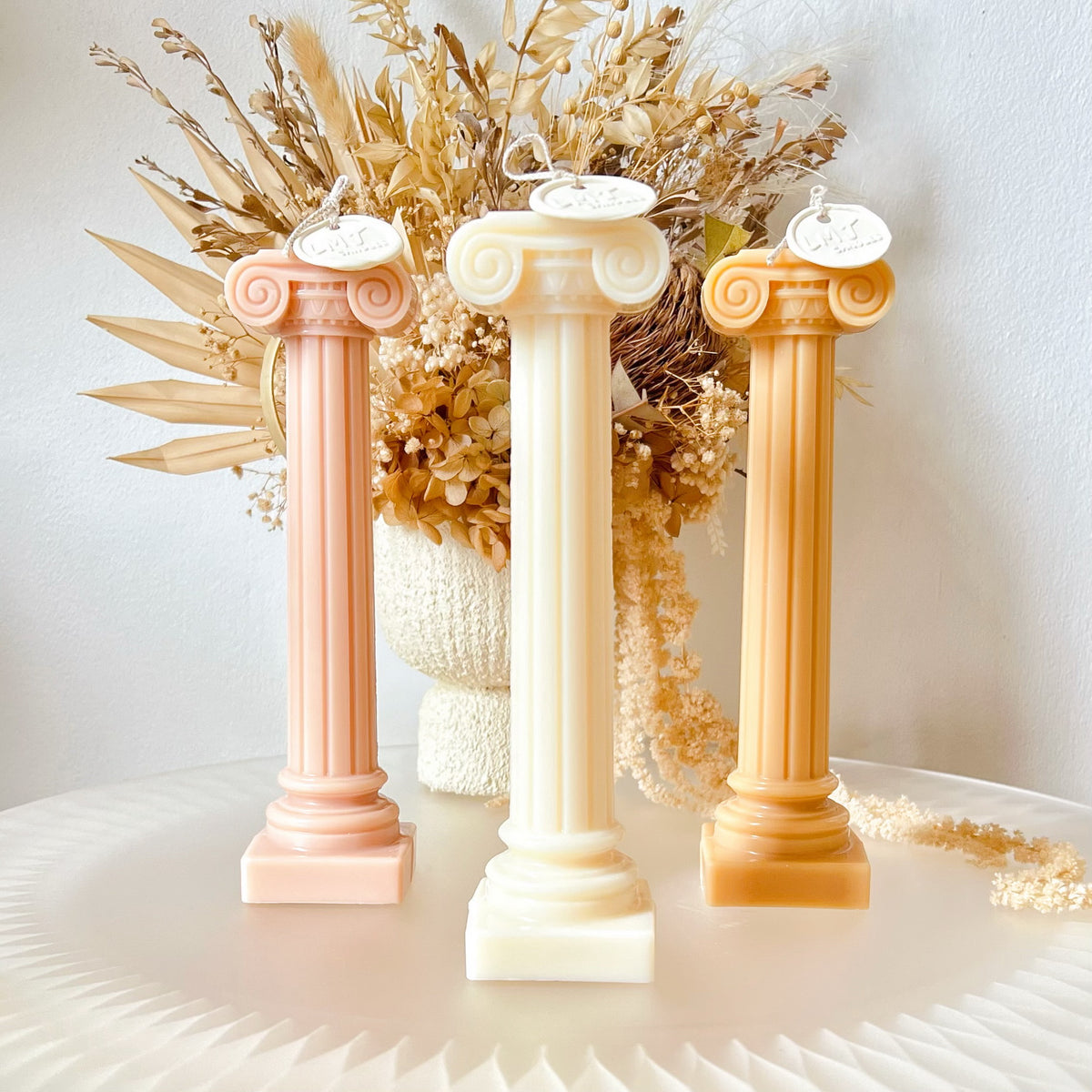 Roman Column, Ionic Column Scented Soy Candle - LMJ Candles