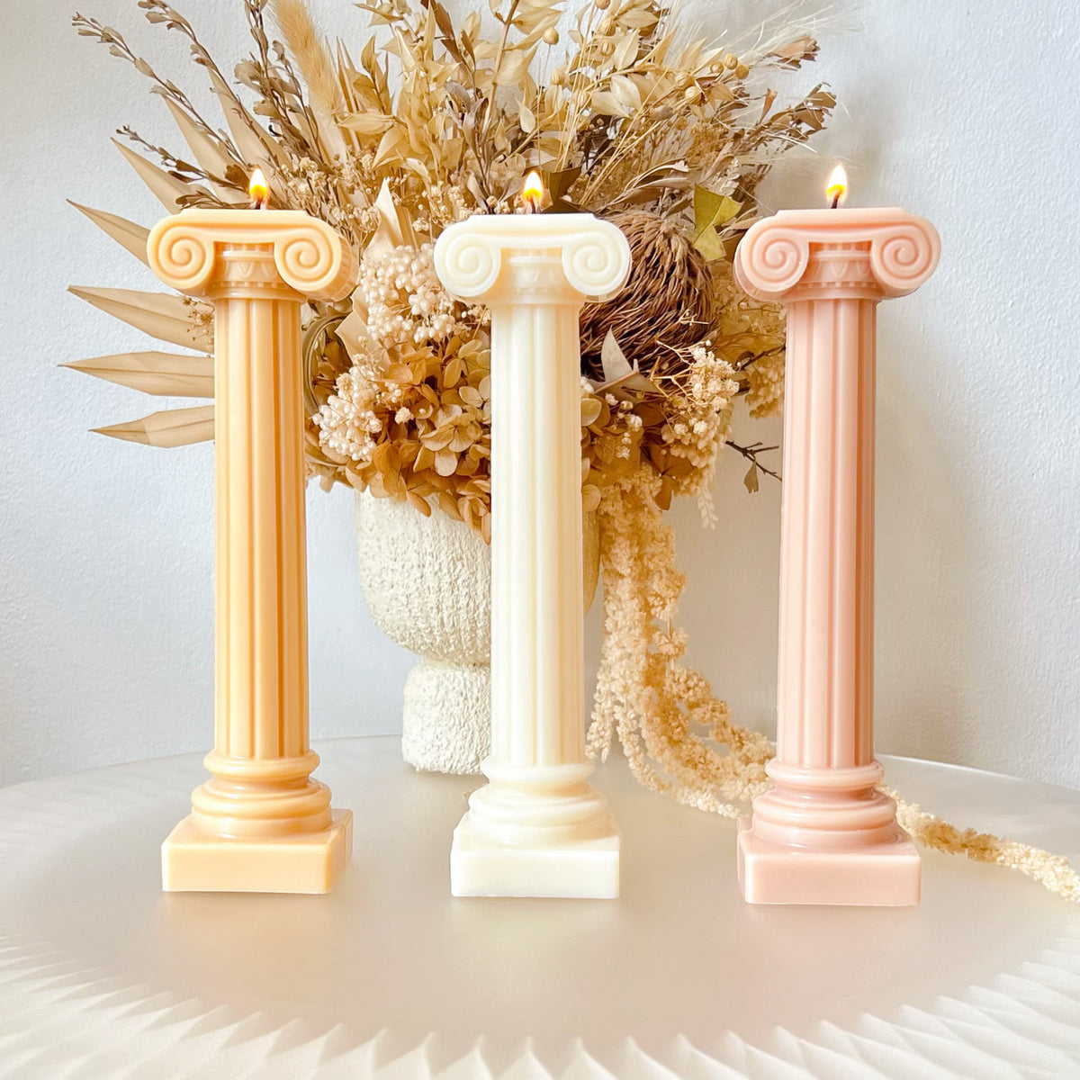 Roman Column, Ionic Column Scented Soy Candle - LMJ Candles