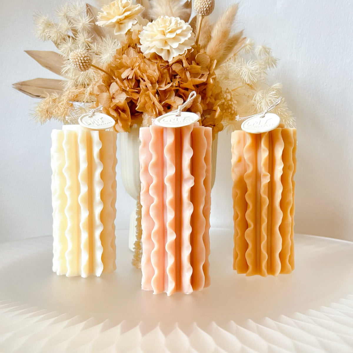 Frill Scented Soy Pillar Candle - Home Fragrances | LMJ Candles