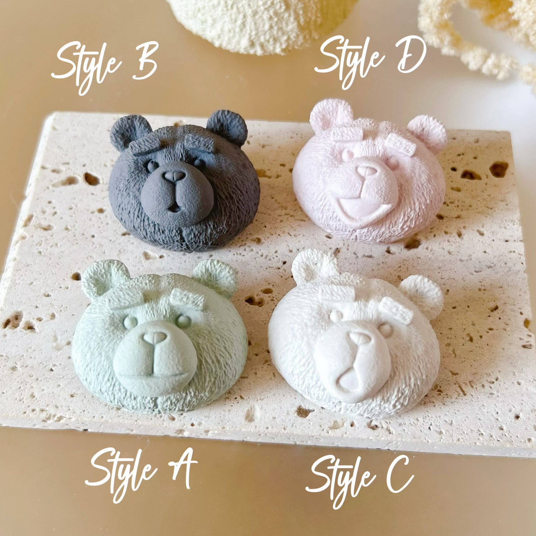 Funny Teddy Bear Handmade Car Air Fresheners, Car Vent Clips | LMJ Candles