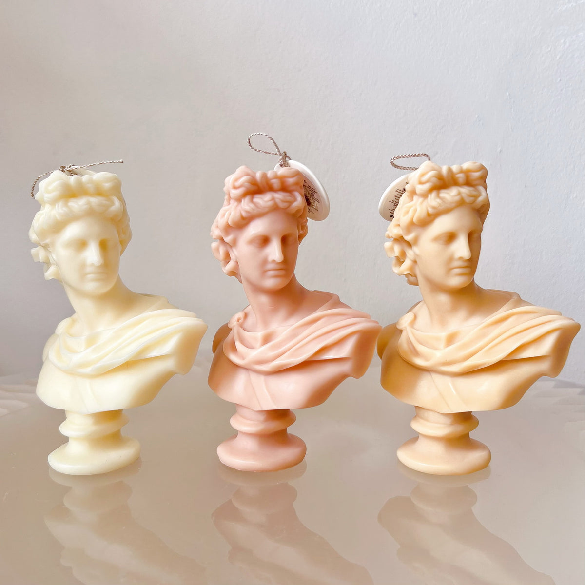 Apollo Bust Scented Soy Candle, Ancient Greek Art - LMJ Candles