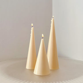 Cone Scented Soy Pillar Candle - Wedding & Xmas Candle - LMJ Candles