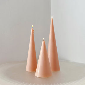 Cone Scented Soy Pillar Candle - Wedding & Xmas Candle - LMJ Candles