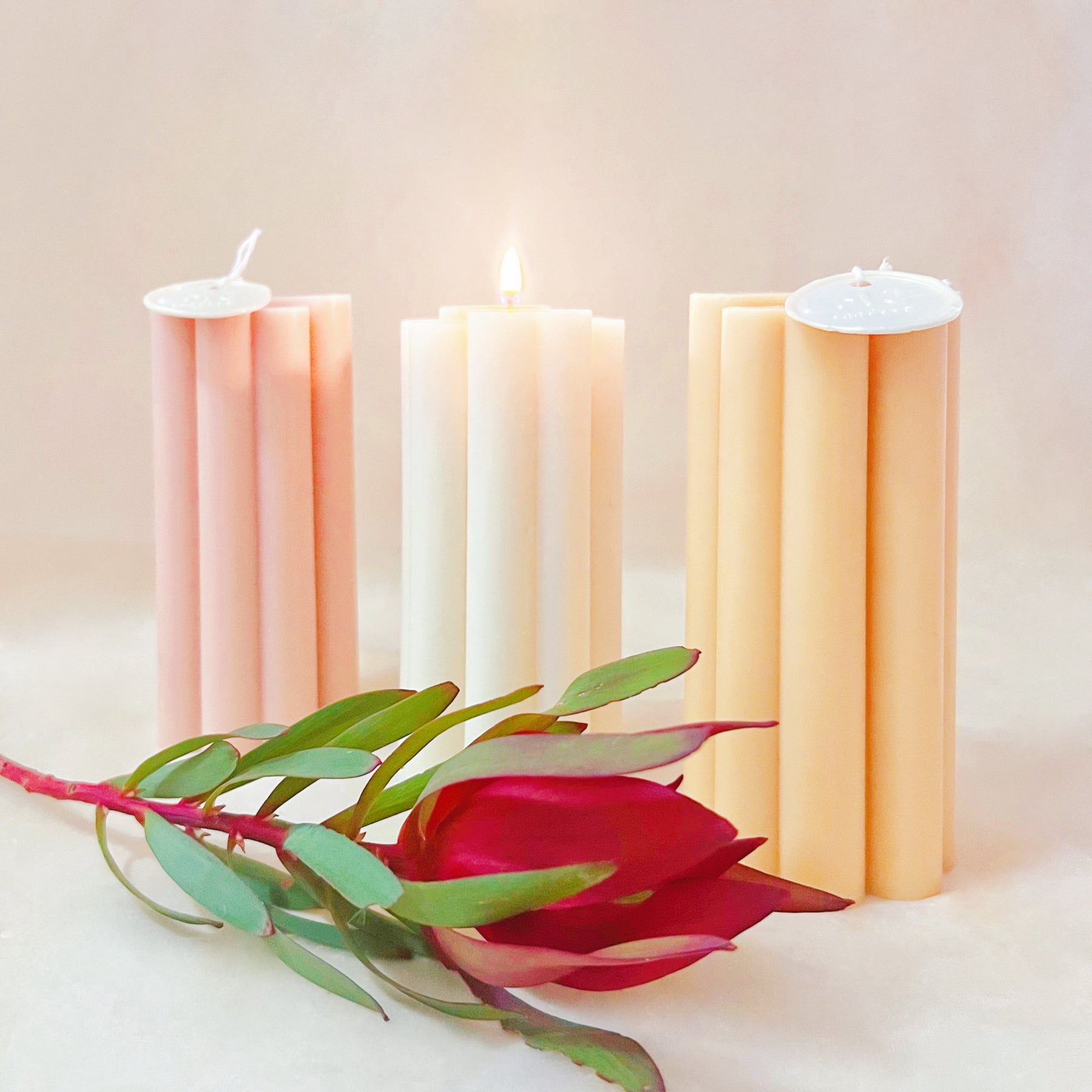 Clover Leaf Scented Soy Pillar Candle | LMJ Candles