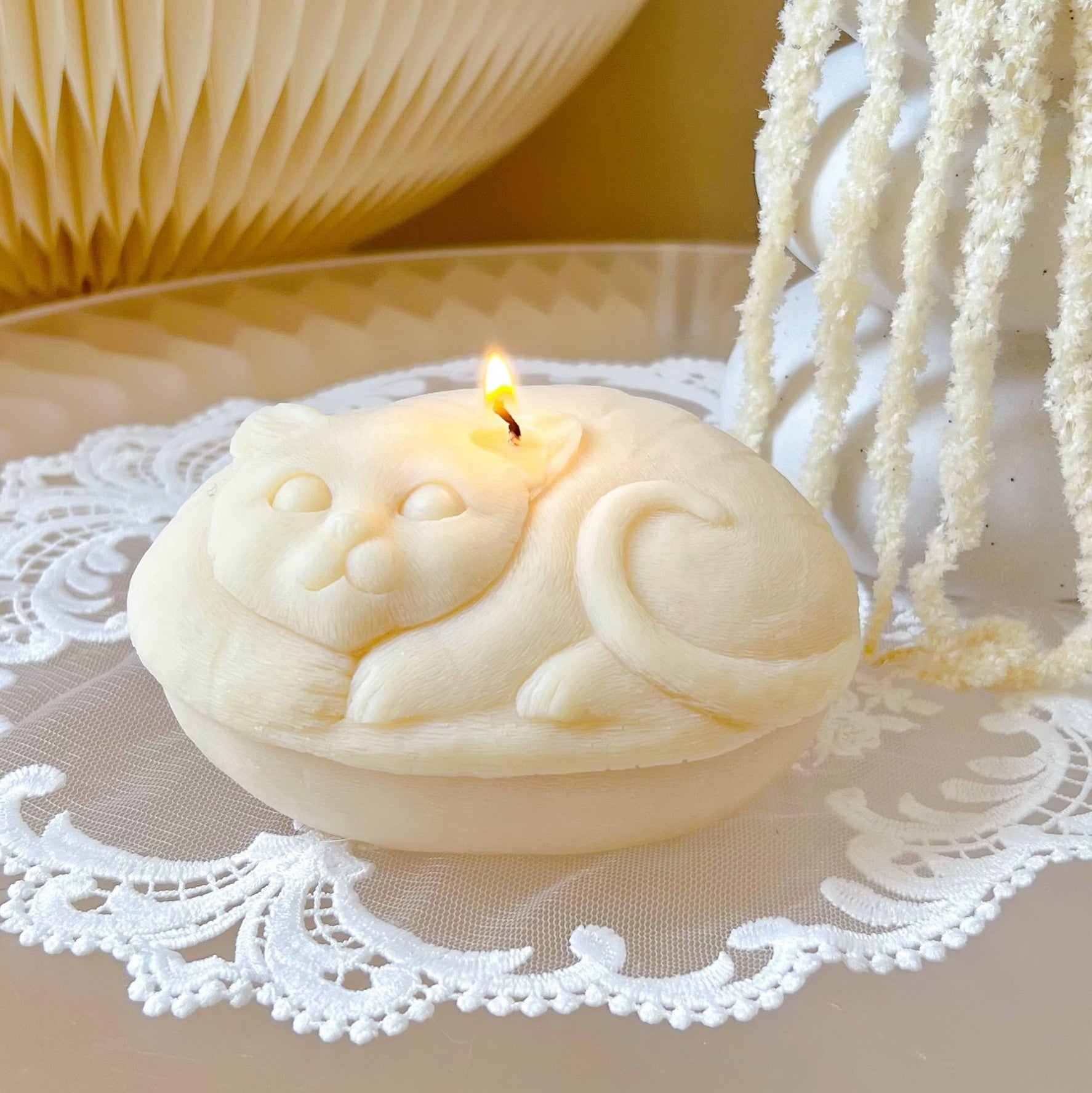 Cute Cat Keepsake Box Scented Soy Candle - LMJ Candles