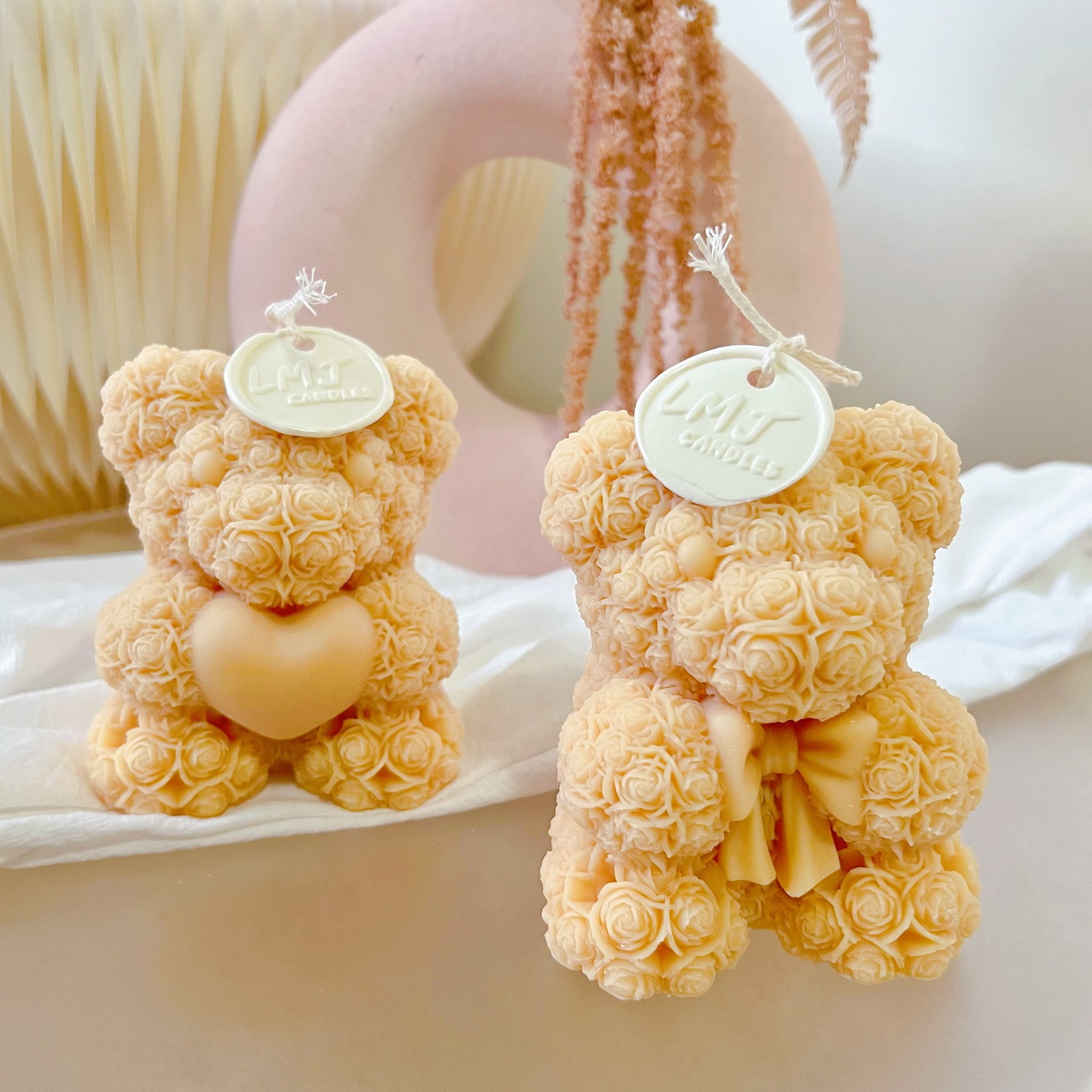 Teddy Bear Candle, Natural Soy Wax Candle