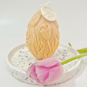 Easter Gift & Home Décor - Curved Tulip Egg Soy Candle | LMJ Candles