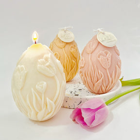 Easter Gift & Home Décor - Curved Tulip Egg Soy Candle | LMJ Candles