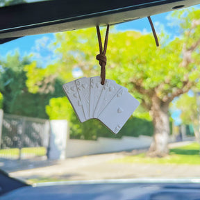 Royal Flush Poker Cards Hanging Car Air Freshener, LMJ Candles