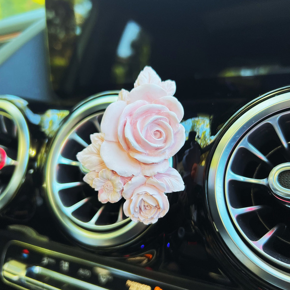 Rose Flower Car Air Freshener - Car Vent Clip | LMJ Candles