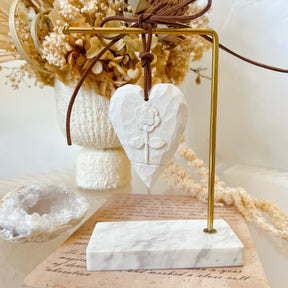 Carved Heart with Flower Car Air Freshener - LMJ Candles