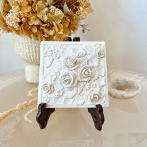 Square Rose Scented Artwork, Home Air Freshener - LMJ Candles