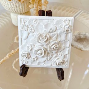 Square Rose Scented Artwork, Home Air Freshener - LMJ Candles