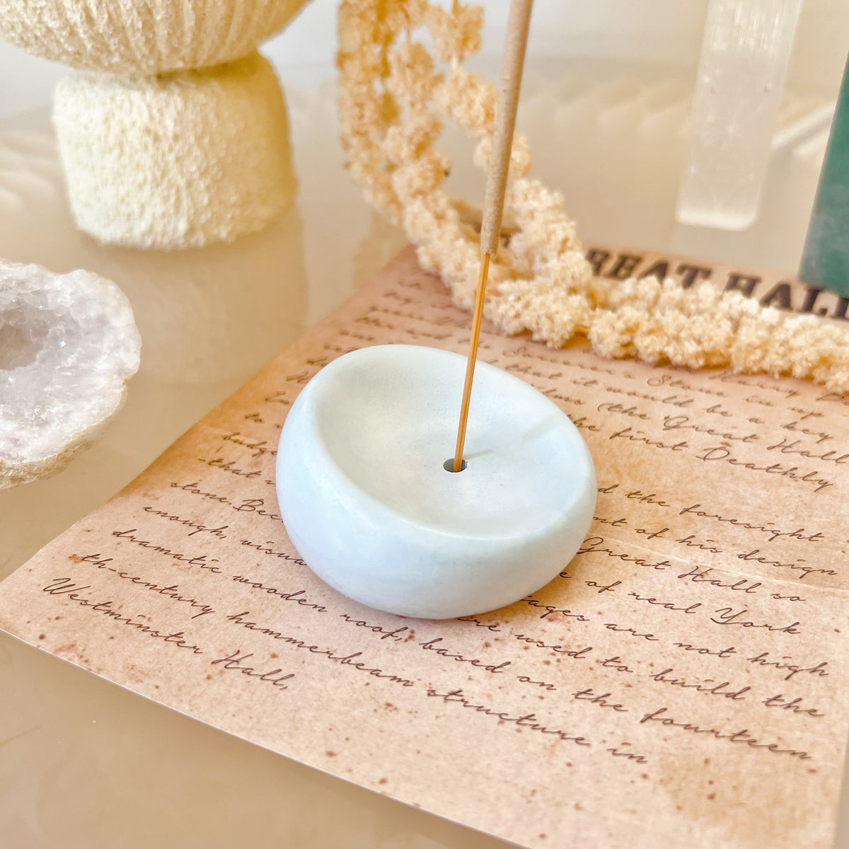 Handmade Eco-Friendly Round Incense Holder - LMJ Candles