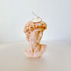 Michelangelo's David Bust Scented Soy Candle - LMJ Candles