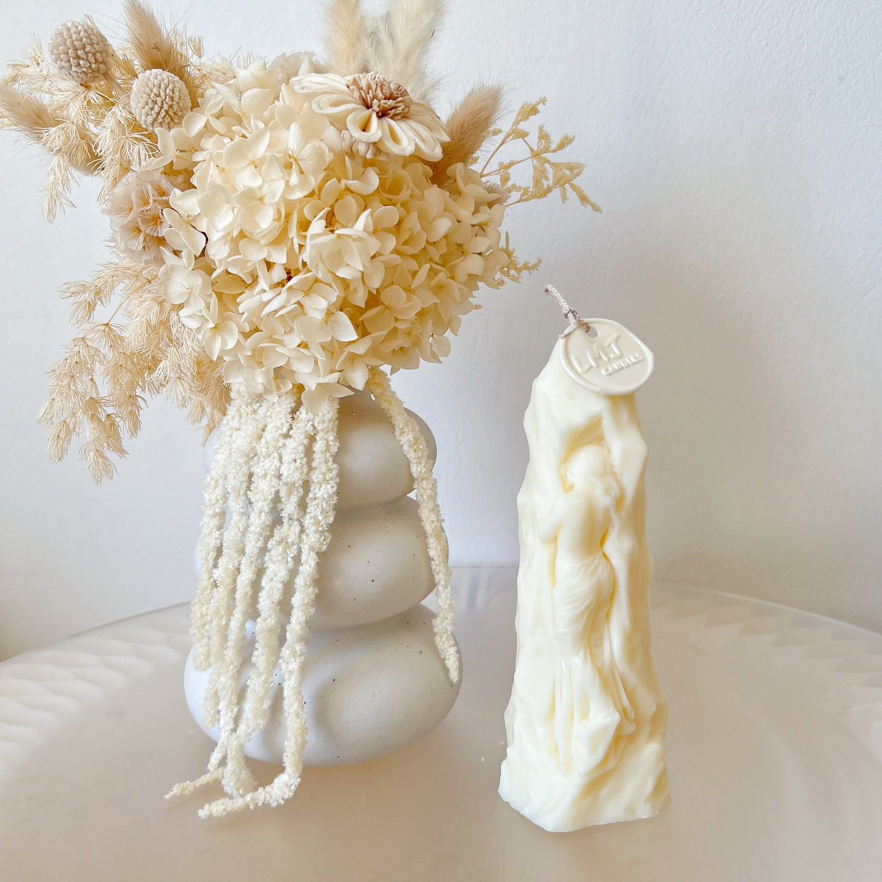 Stone Lady Statue Scented Soy Candle - LMJ Candles