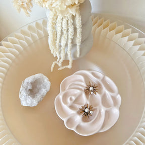 Handcrafted Round Rose Decorative Trinket Dish - LMJ Candles