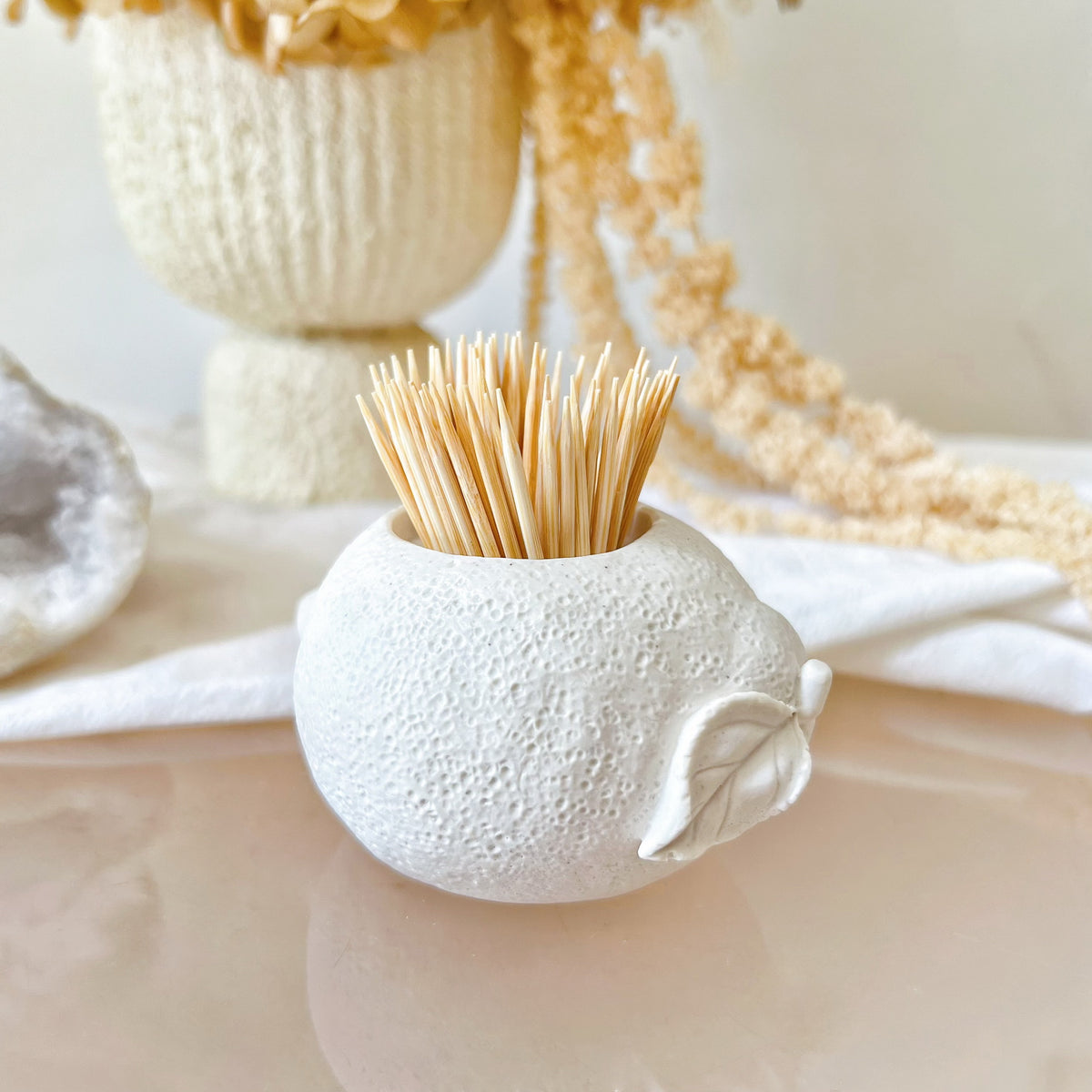 Handcrafted Lemon Shaped Toothpick Holder - LMJ Candles