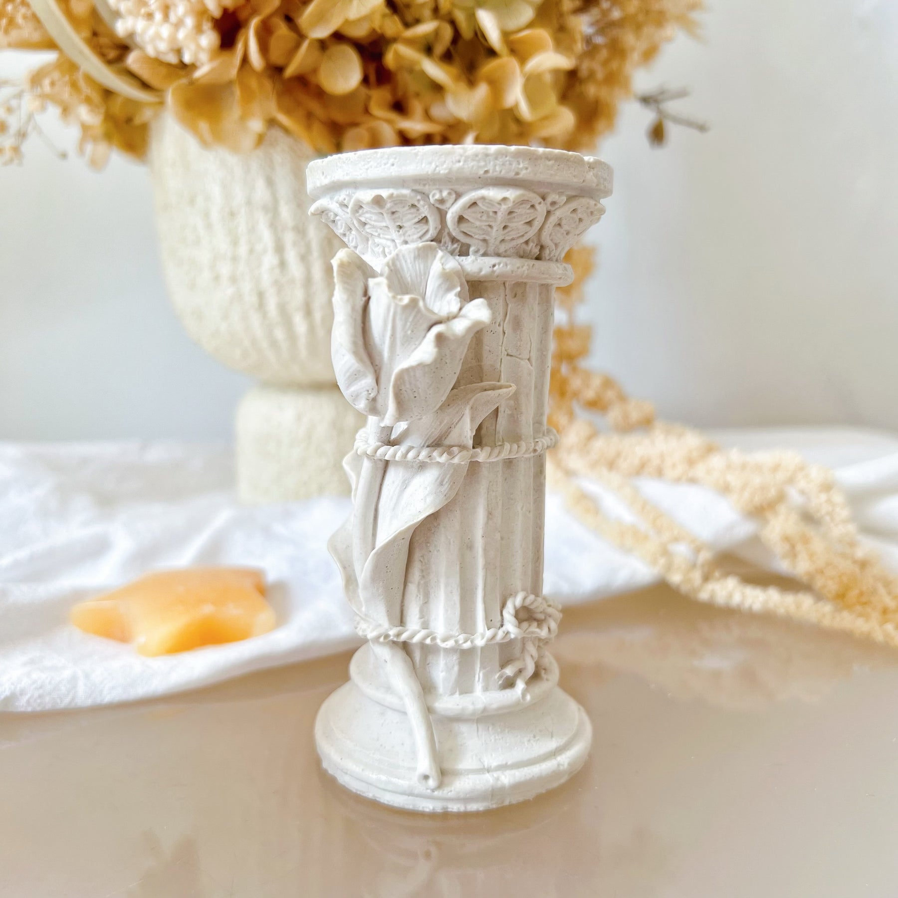 Handmade Flower Roman Column Home Décor - LMJ Candles