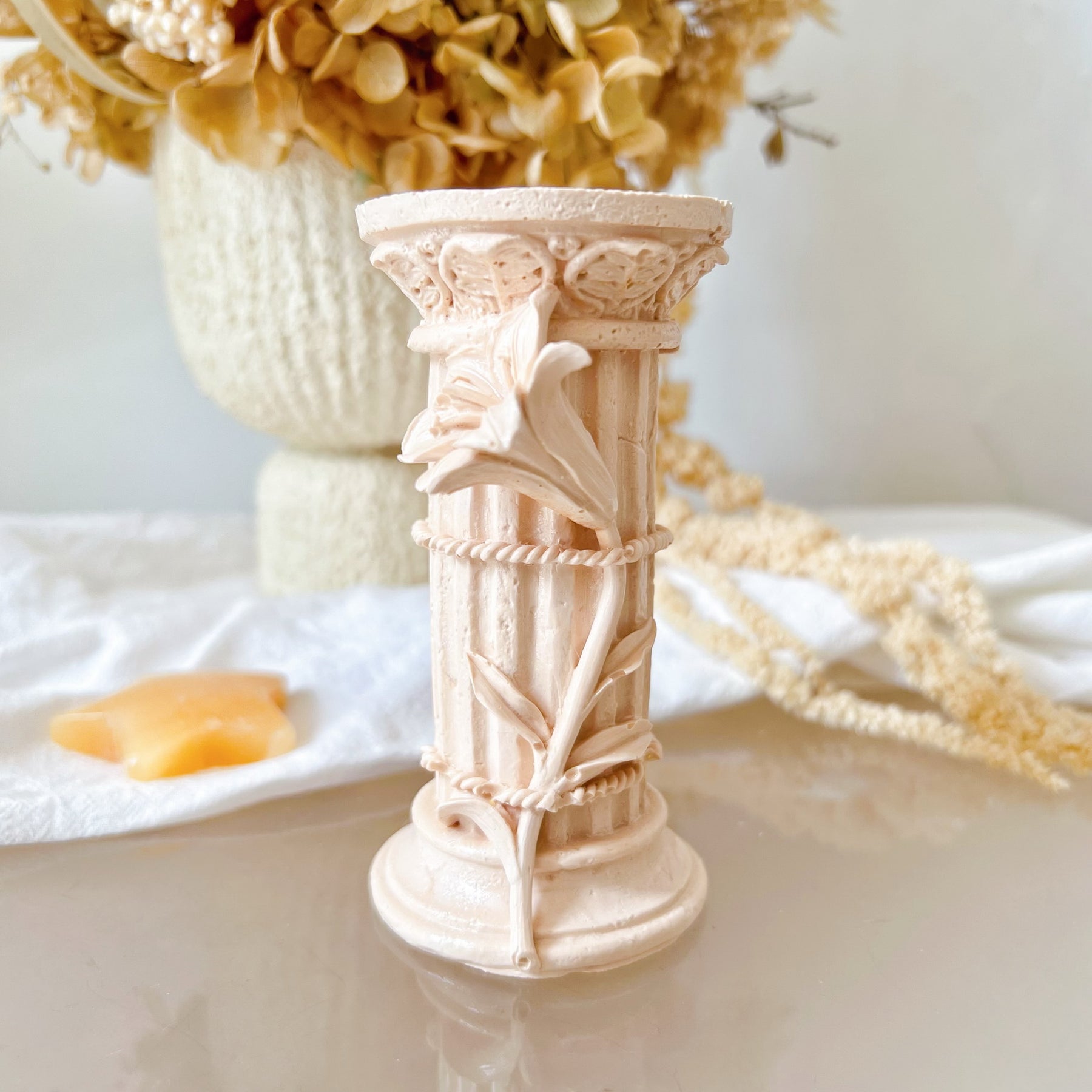 Handmade Flower Roman Column Home Décor - LMJ Candles