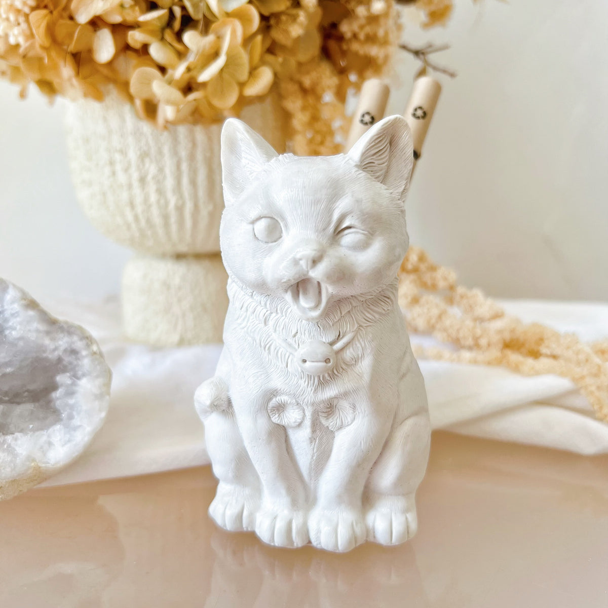 Handcrafted Cute Cat Pen Holder - LMJ Candles