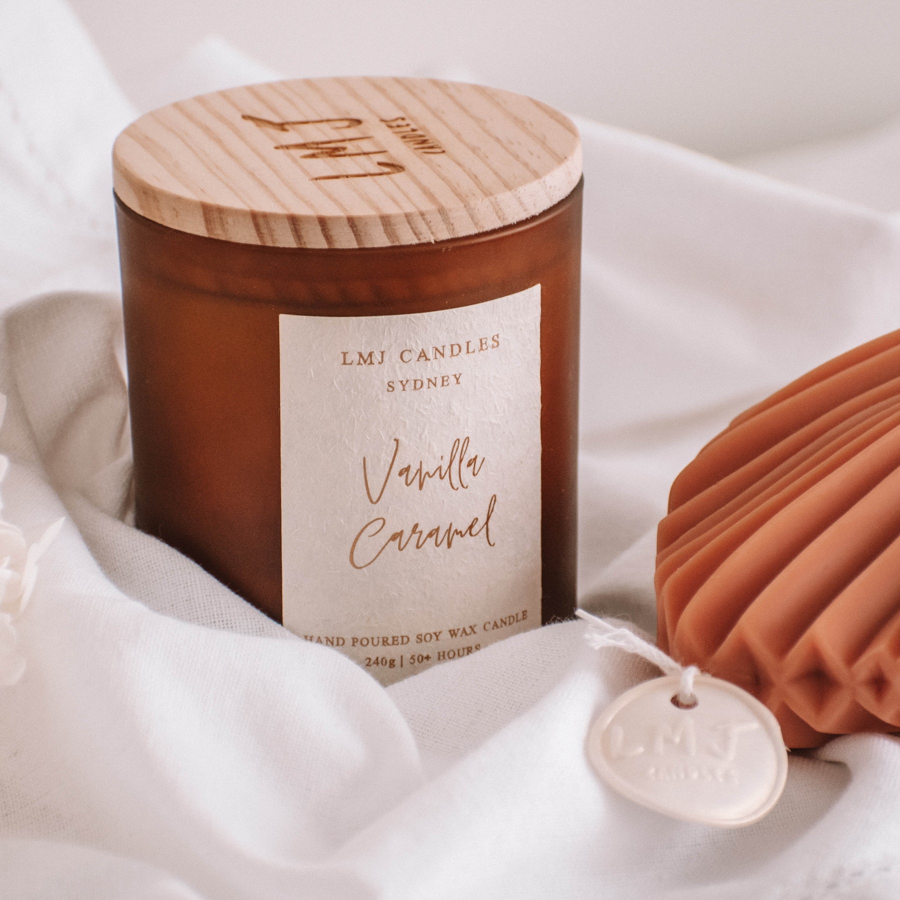 Vanilla Caramel Candle - Natural Soy Candle | LMJ Candles
