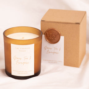 Green Tea Lemongrass Candle - Natural Soy Candle | LMJ Candles