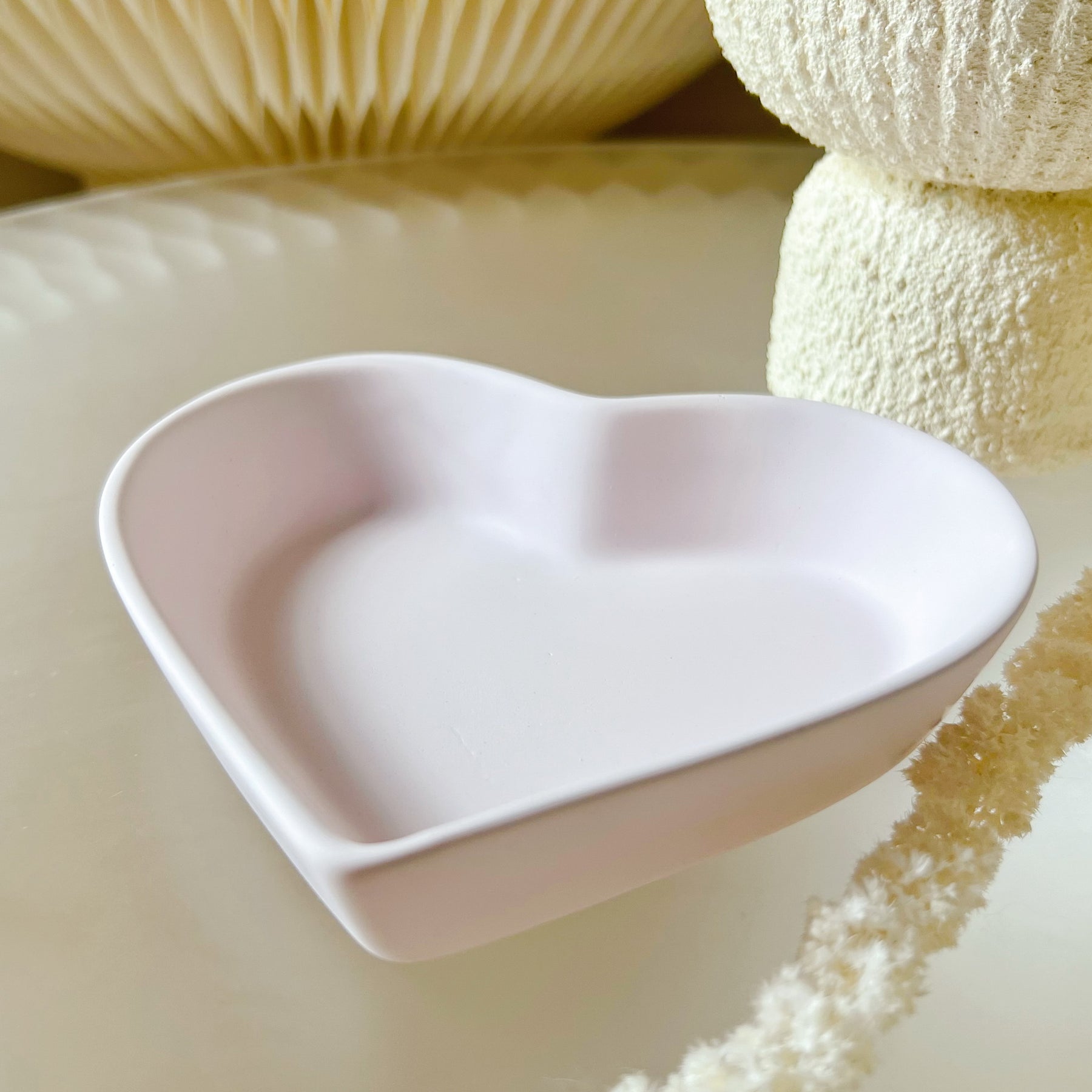 Handcrafted Small Heart Shaped Tray | Trinket Dish | LMJ Candles