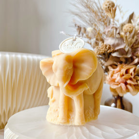 Elephant Shaped Scented Soy Pillar Candle - Animal Candle LMJ Candles