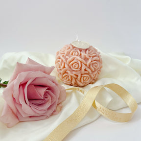 Rose Ball Scented Soy Candle - Wedding Gift Idea | LMJ Candles