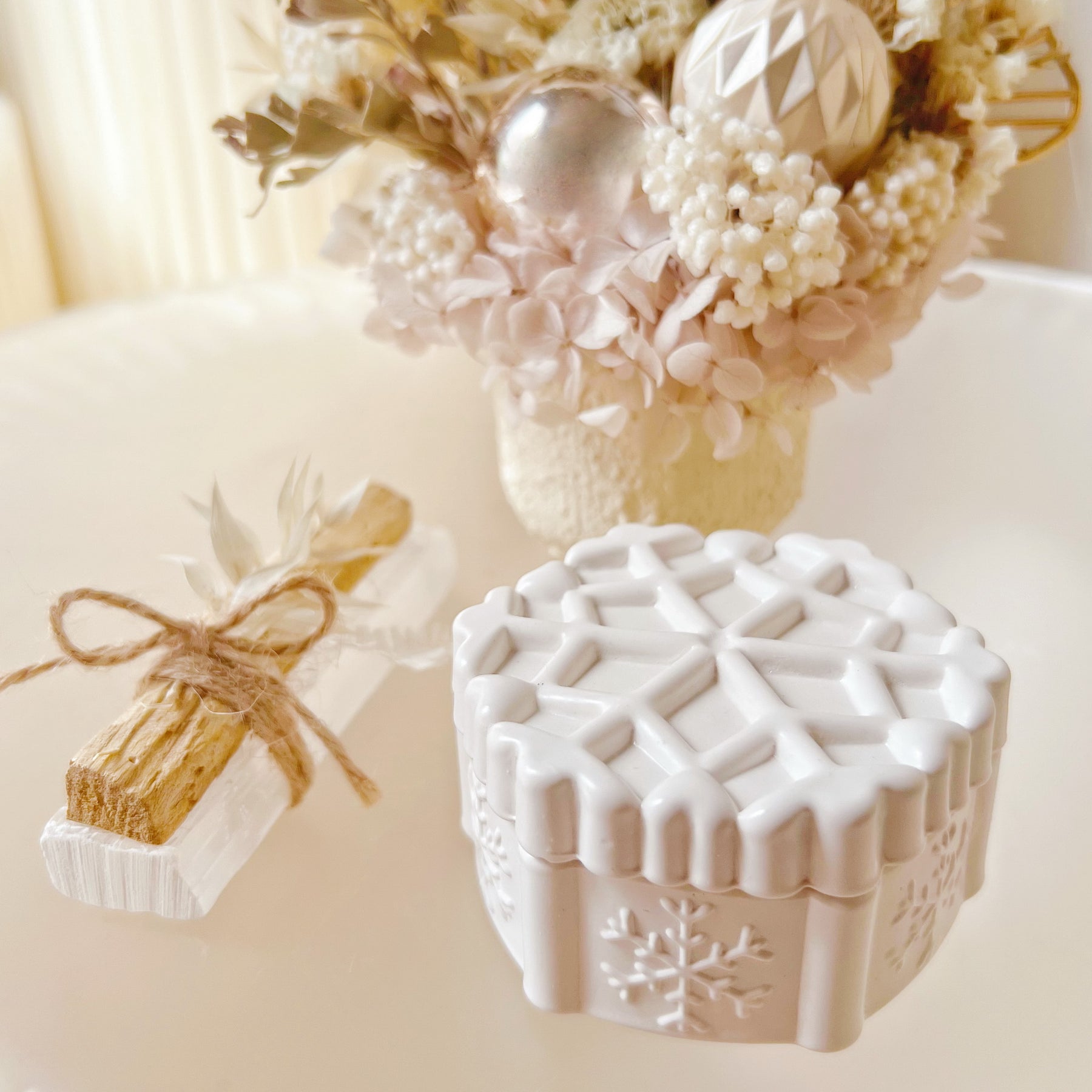 Handmade Snowflake Trinket Box - Unique Christmas Gift - LMJ Candles