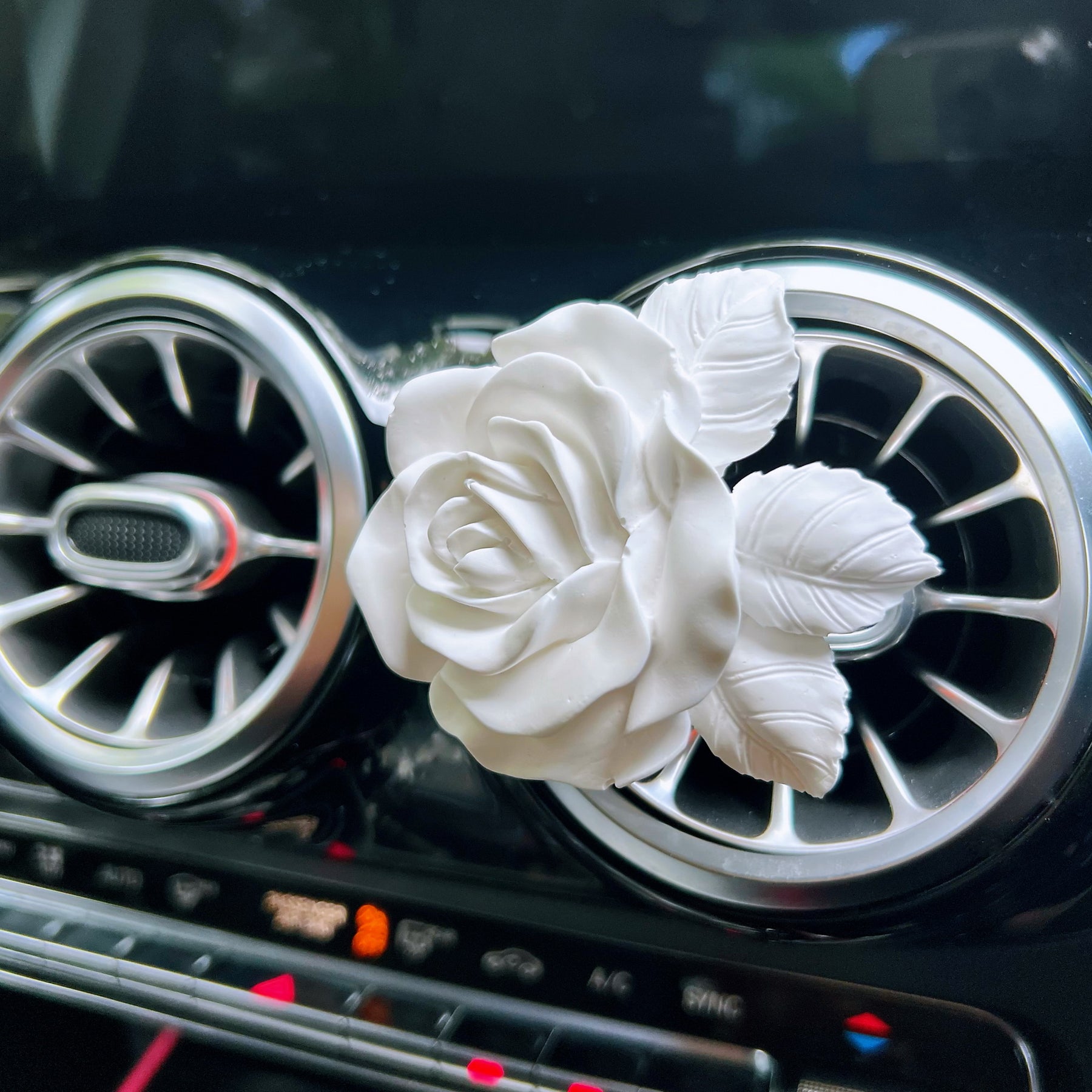 Rose Blossom Air Freshener - Car Vent Clip | LMJ Candles