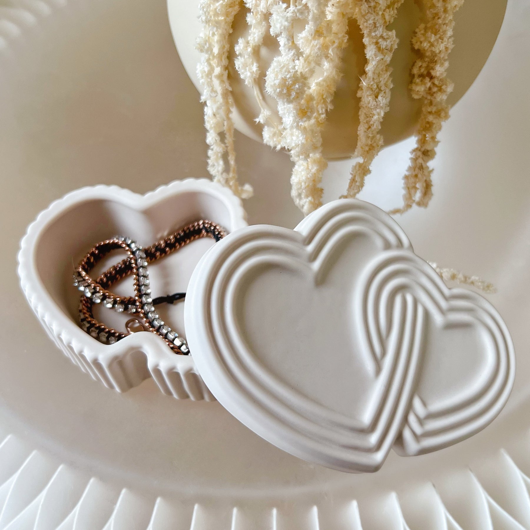Exclusive Handcrafted Heart Duo Trinket Box | LMJ Candles