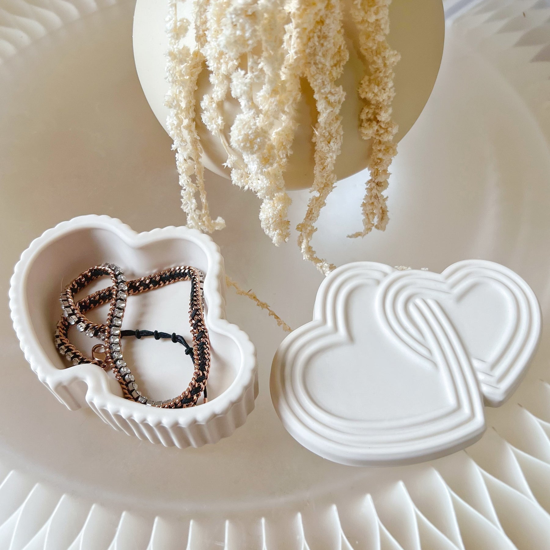 Exclusive Handcrafted Heart Duo Trinket Box | LMJ Candles