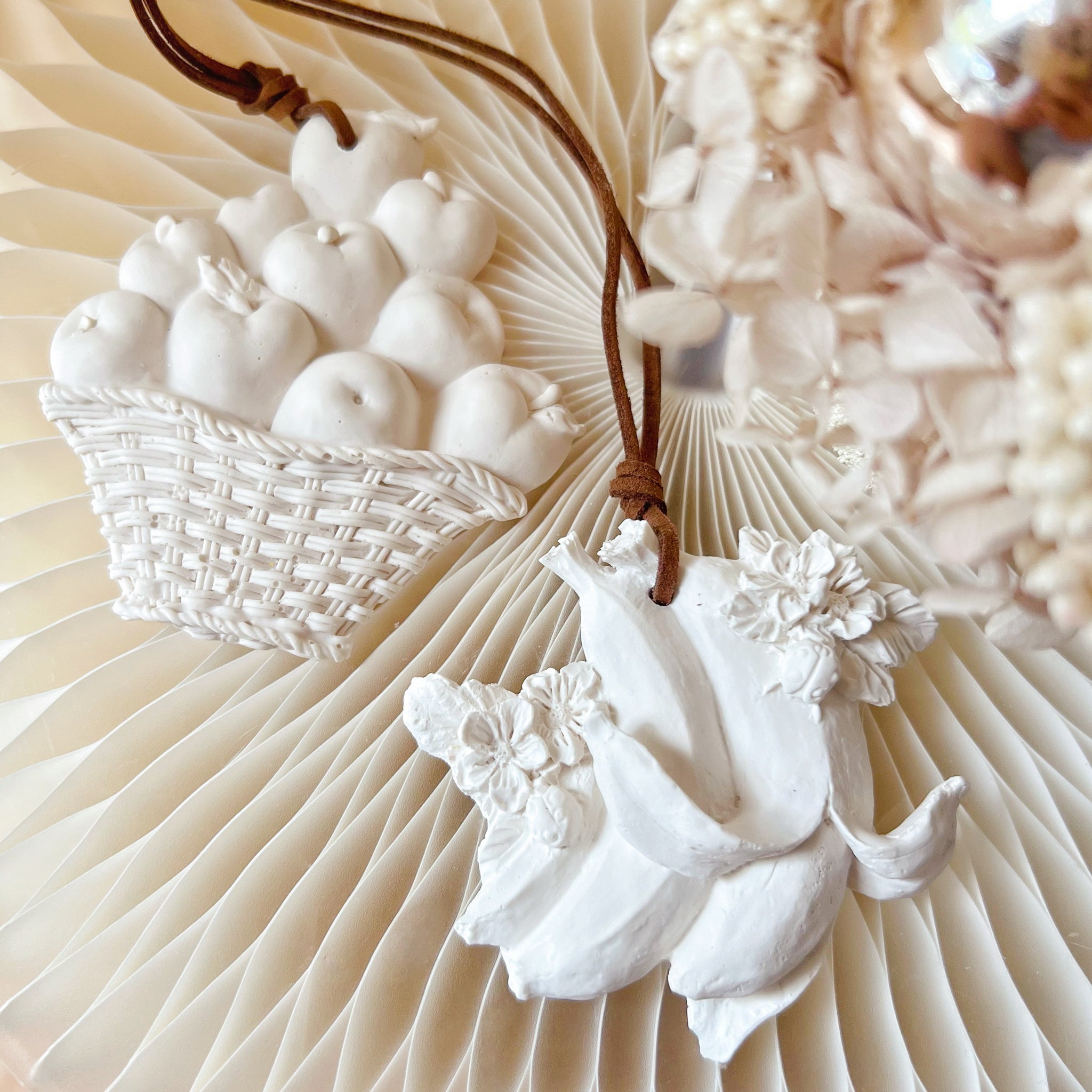 Custom Air Freshener, Apple & Banana Hanging Diffuser, LMJ Candles