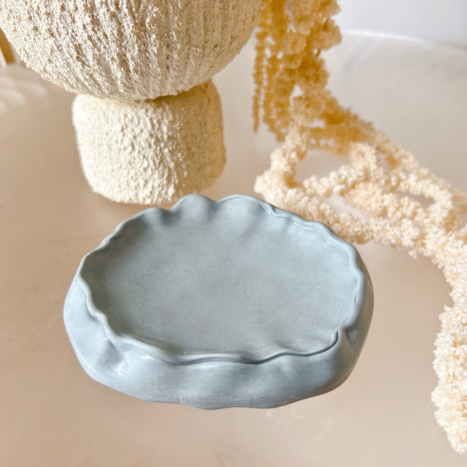 Handcrafted Frill Decorative Tray | Trinket Dish - LMJ Candles