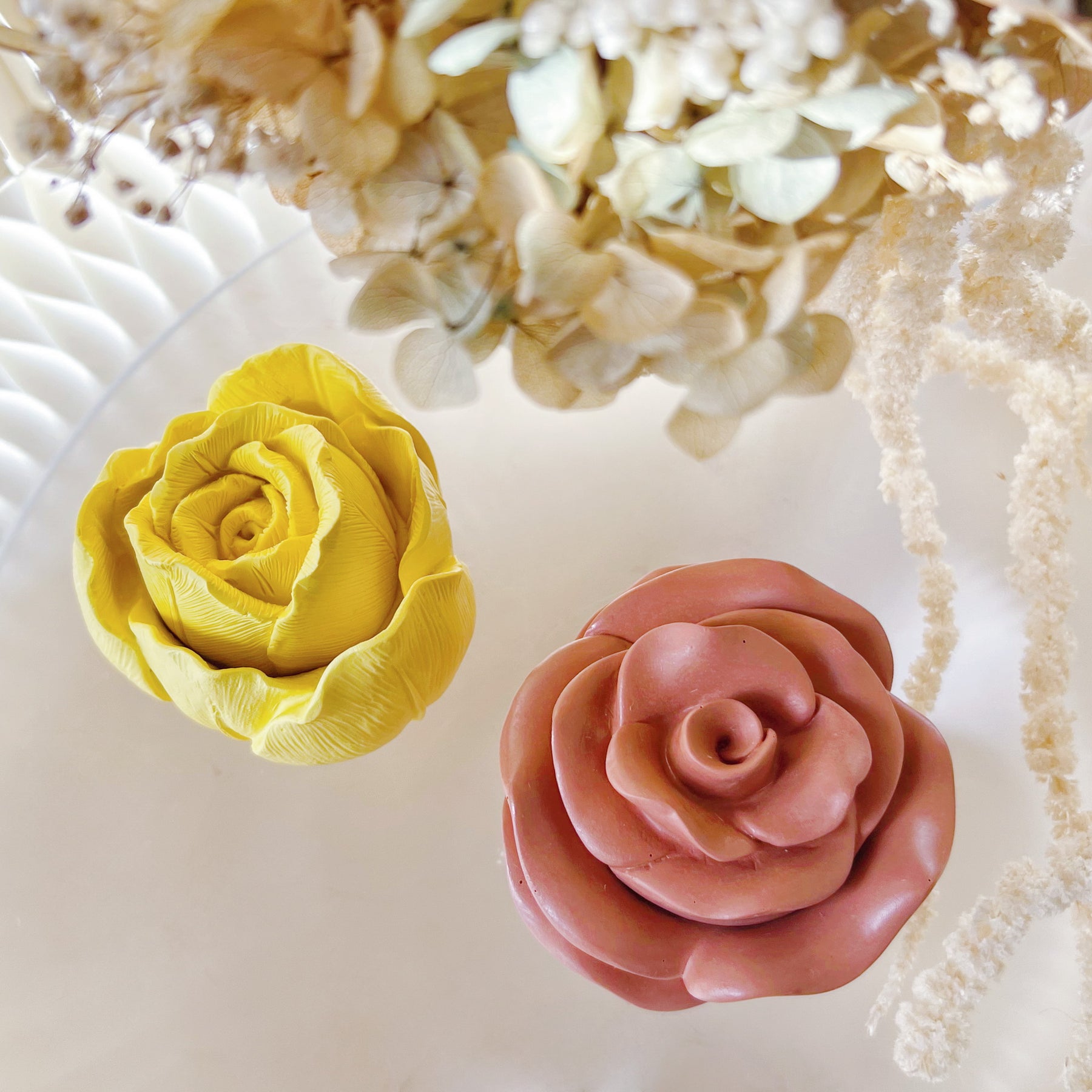 Handcrafted Rose and Tulip Flower Shaped Trinket Box | LMJ Candles