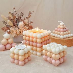 Pyramid Bubble Scented Soy Candle - Unique Home Décor | LMJ Candles