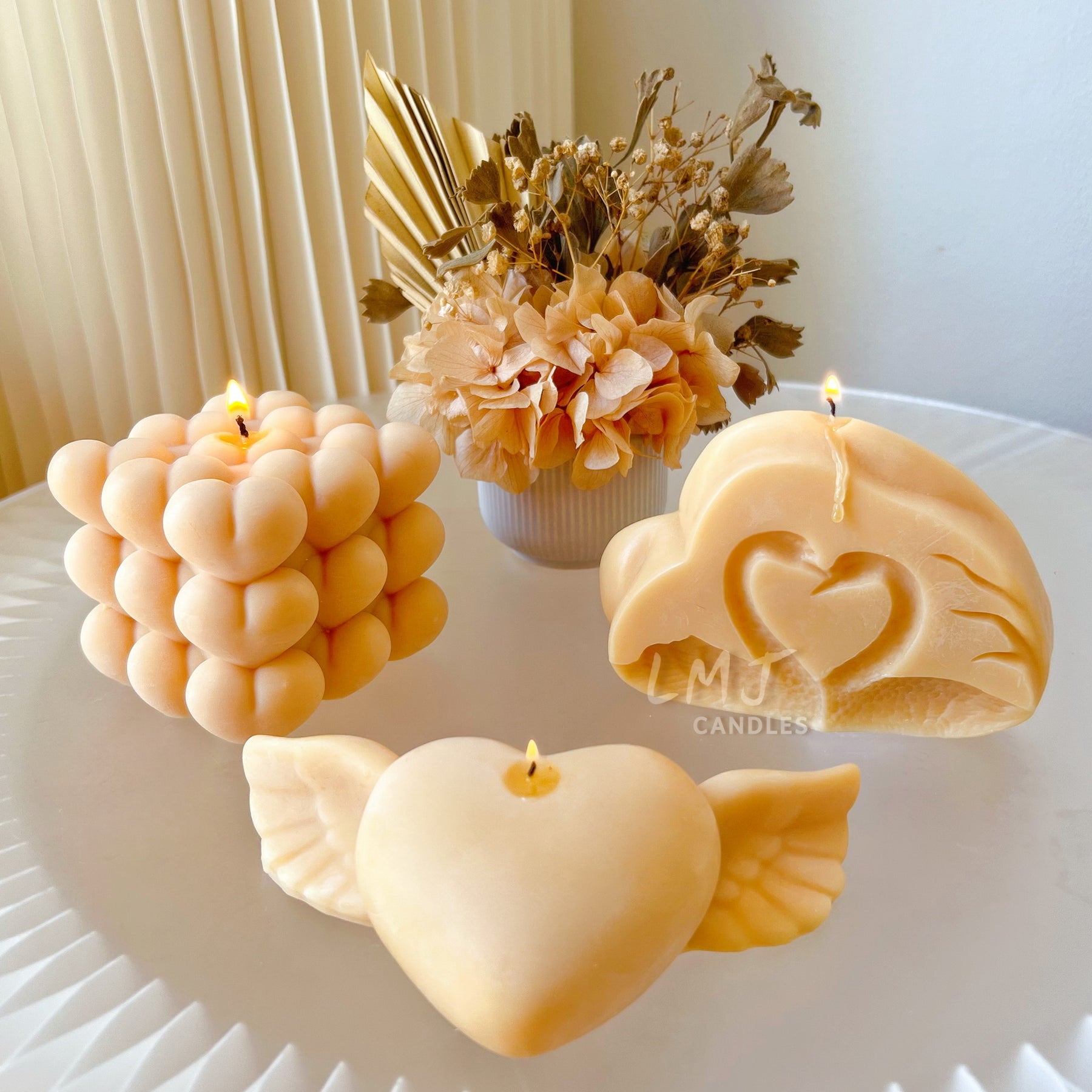 Angel Wings Heart Shaped Scented Soy Candle | LMJ Candles