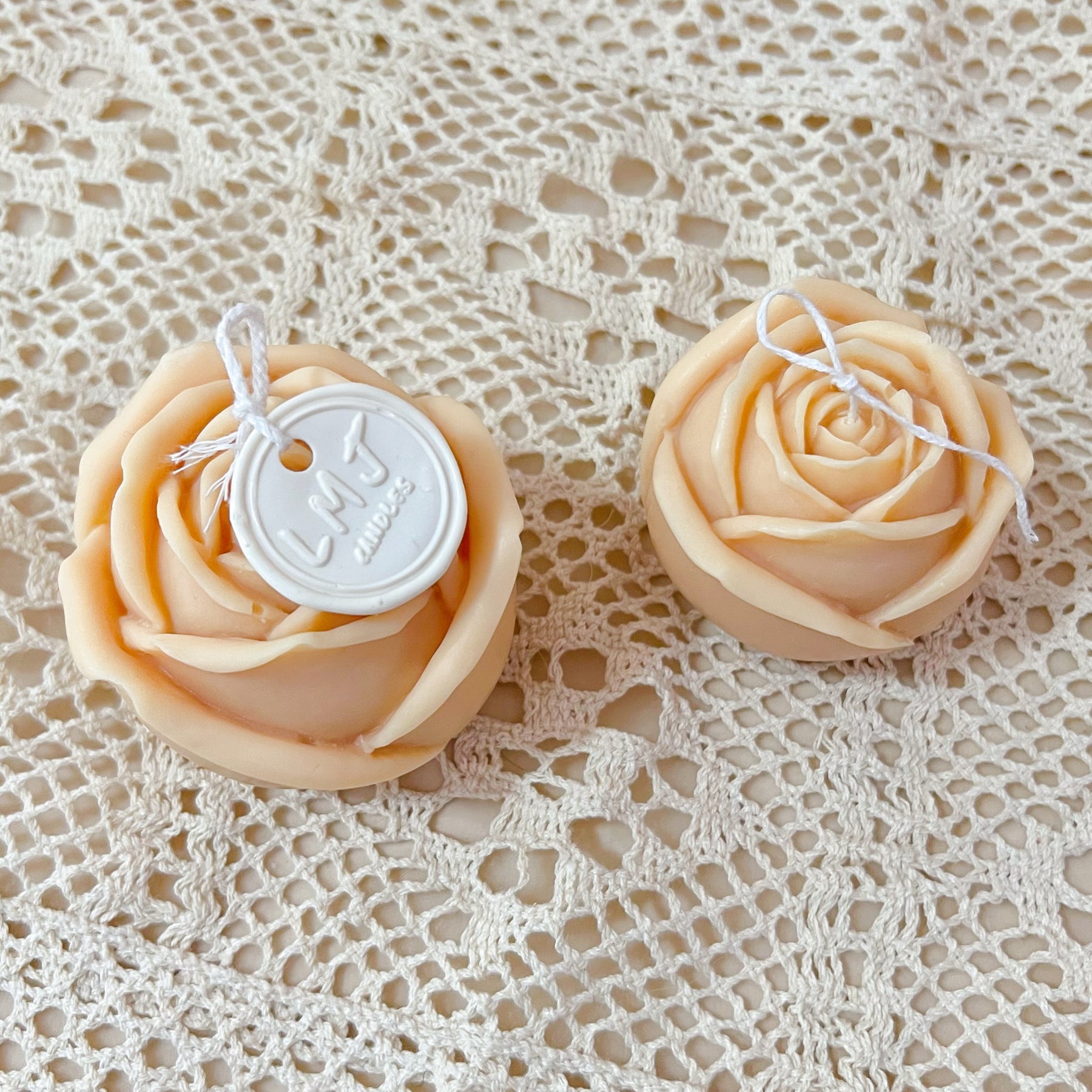 Natural Soy Candle - Rose Shaped Scented | LMJ Candles 