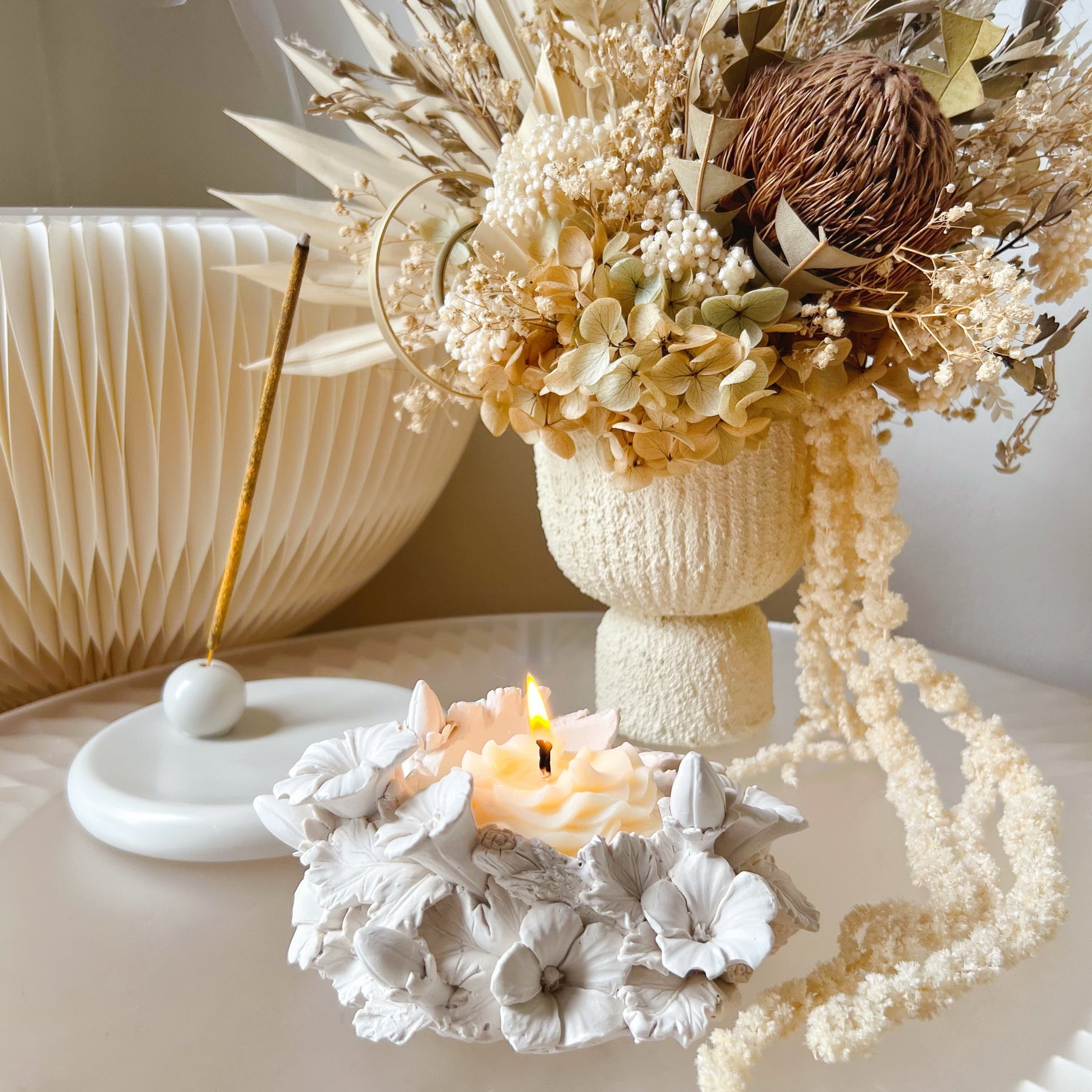 Handmade Flower Pot Soy Wax Candle | LMJ Candles