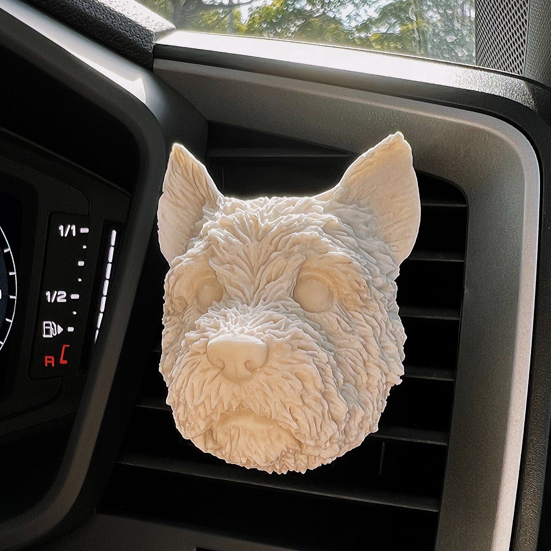 Bulldog & Schnauzer Dog Air Freshener - Car Vent Clip | LMJ Candles