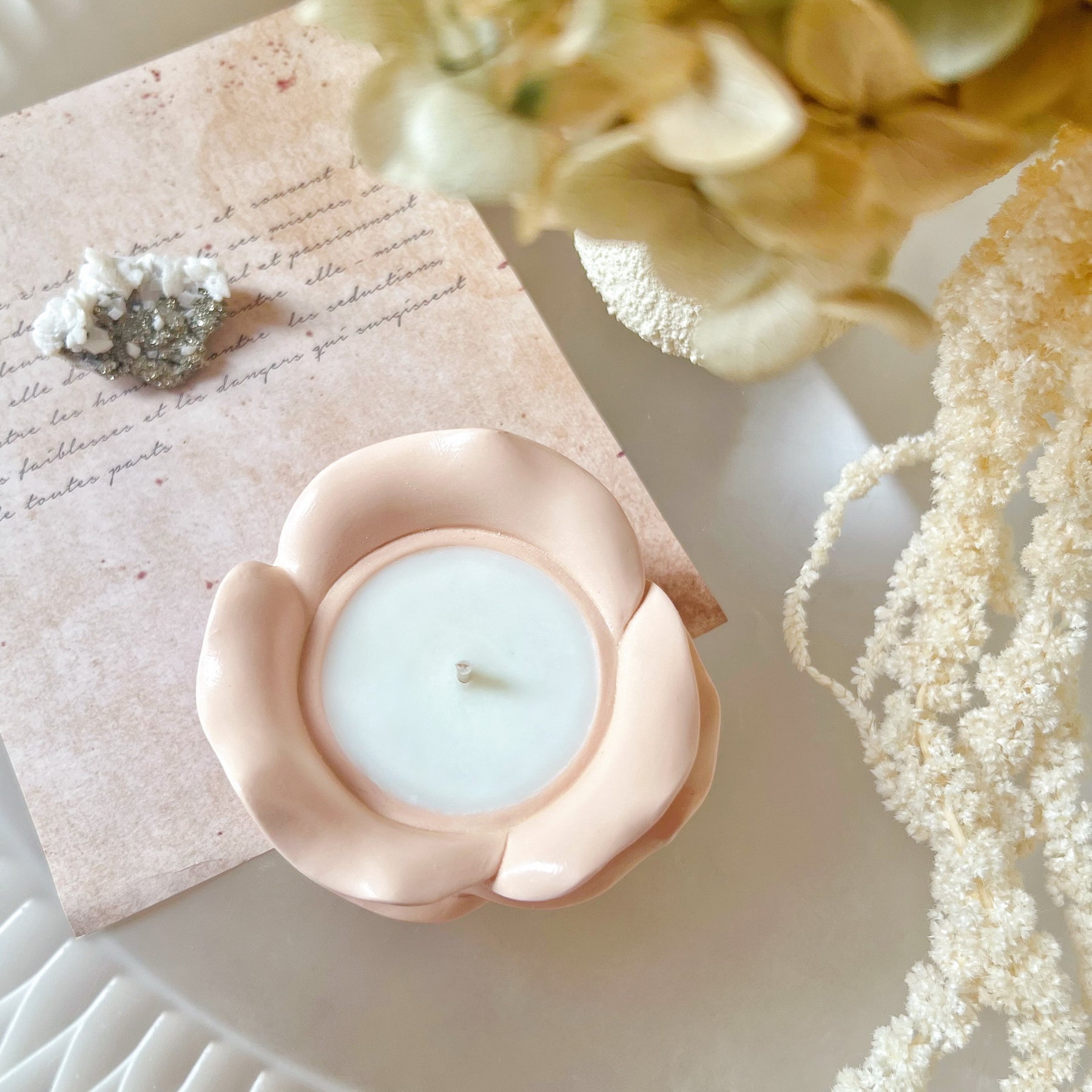 Handmade Rose Shaped Jar Soy Wax Candle | LMJ Candles