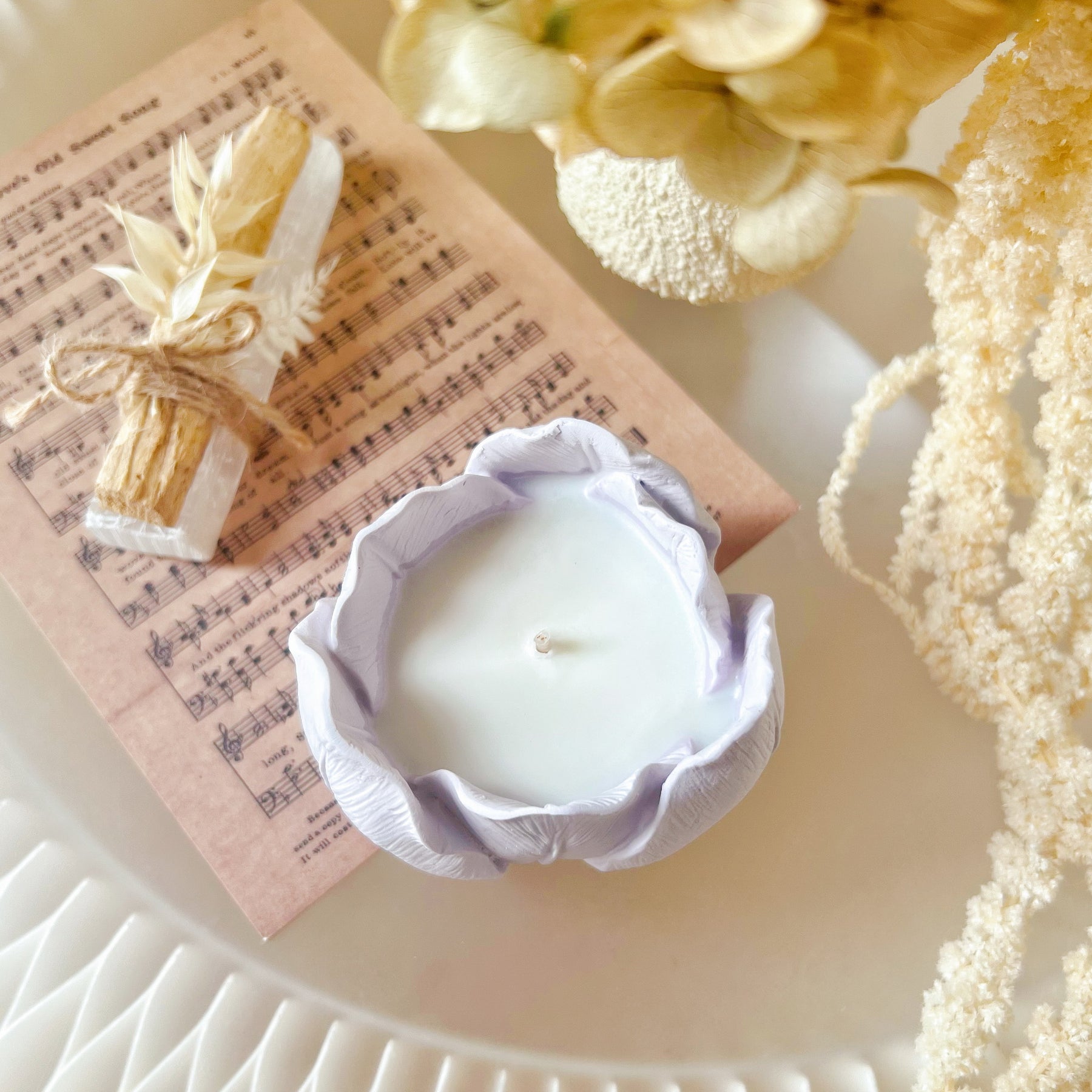 Handmade Tulip Shaped Jar Soy Wax Candle | LMJ Candles