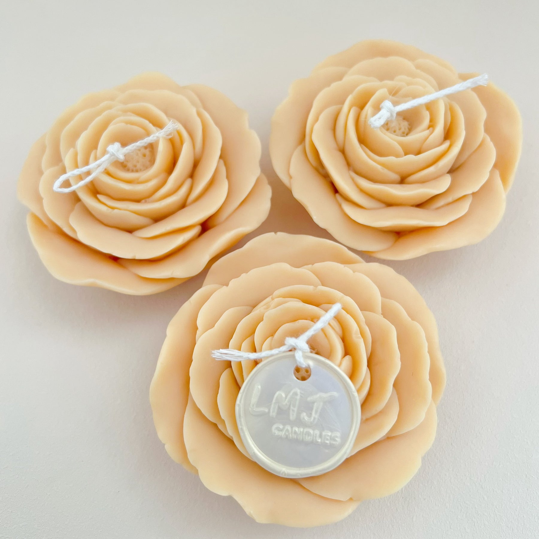Rose Blossom Flower Candle - Wedding Bombonieres | LMJ Candles